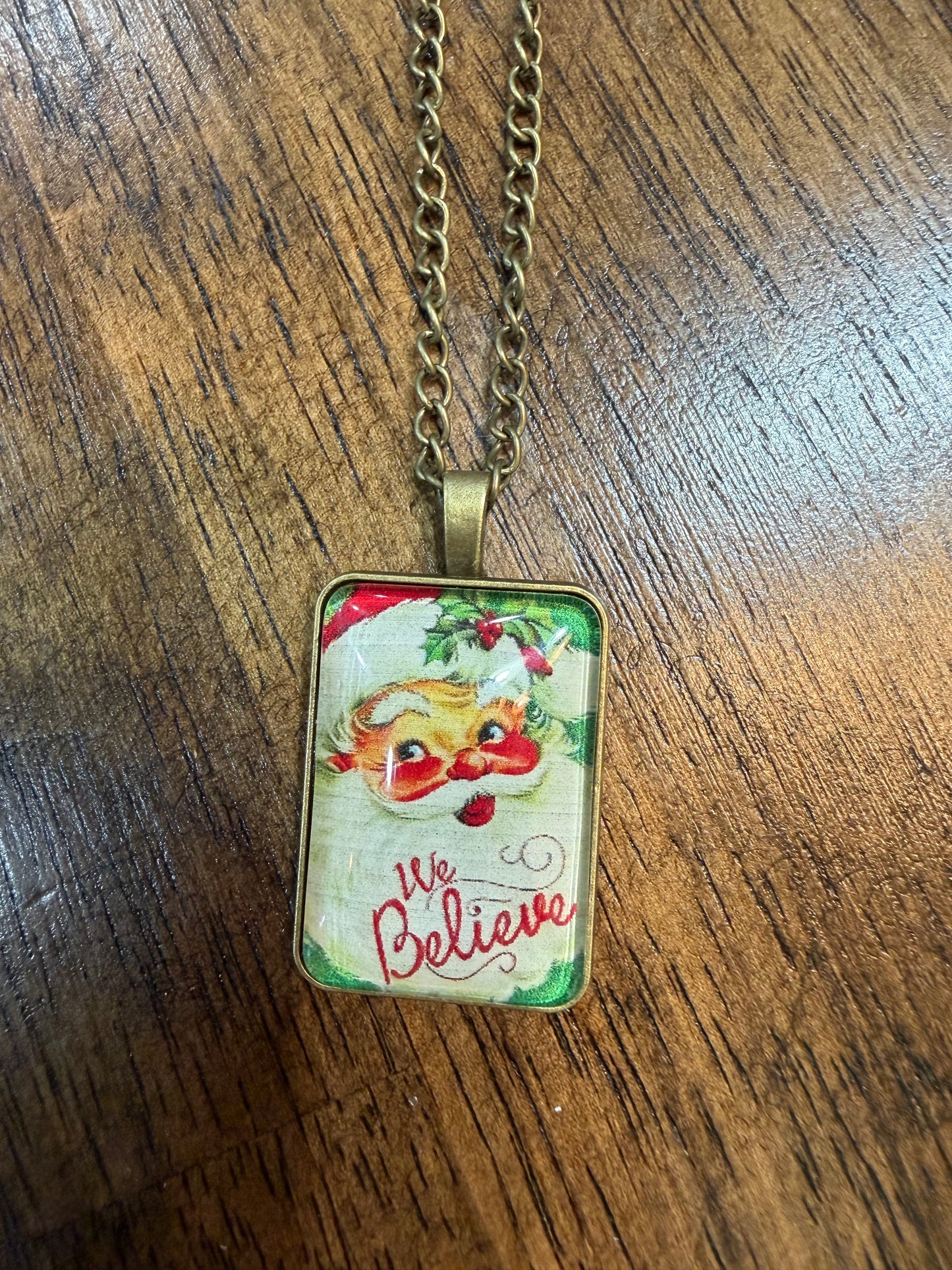 Santa “We Believe” Necklace