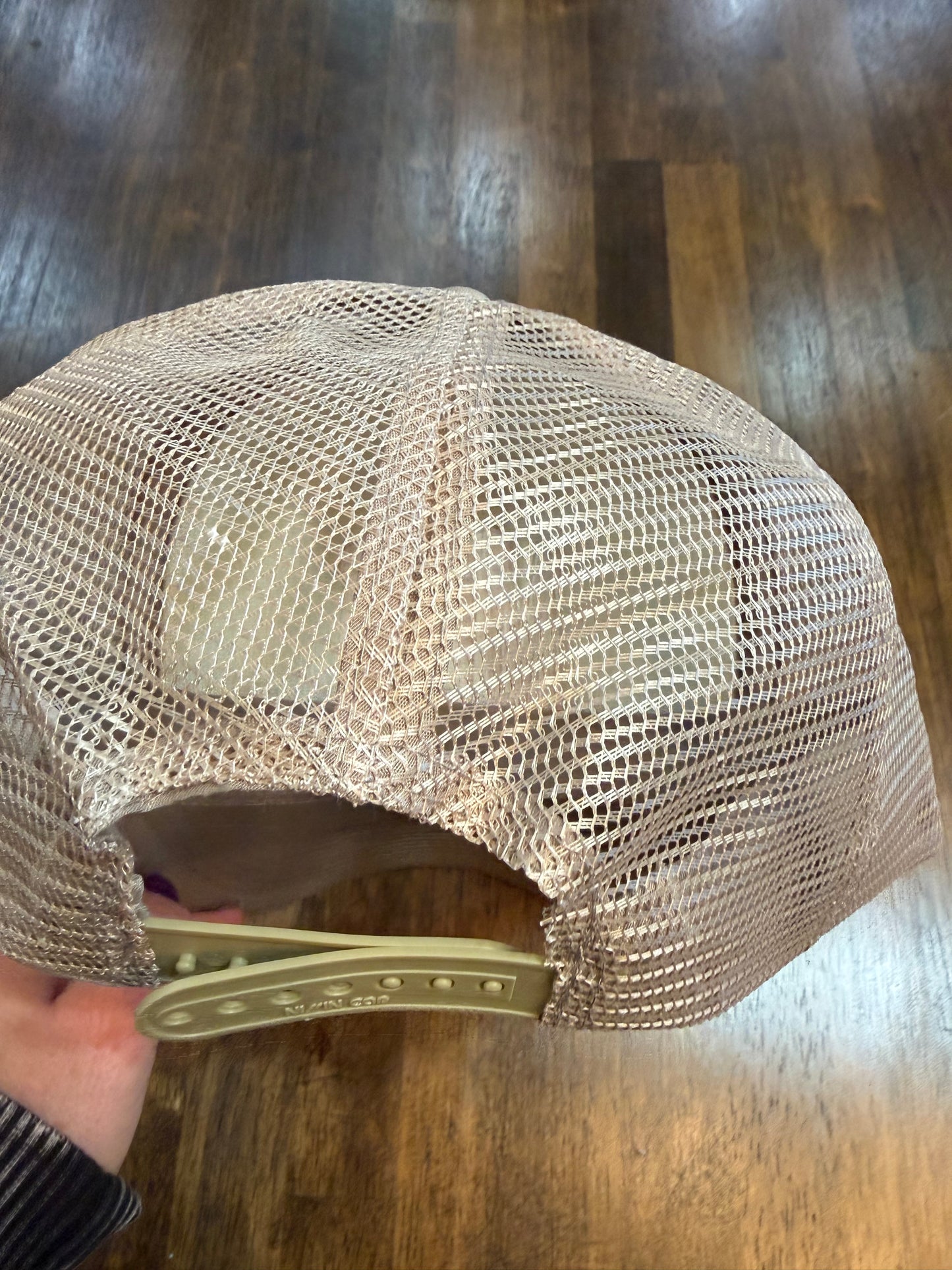 Mom Tan Embroidered Trucker Cap