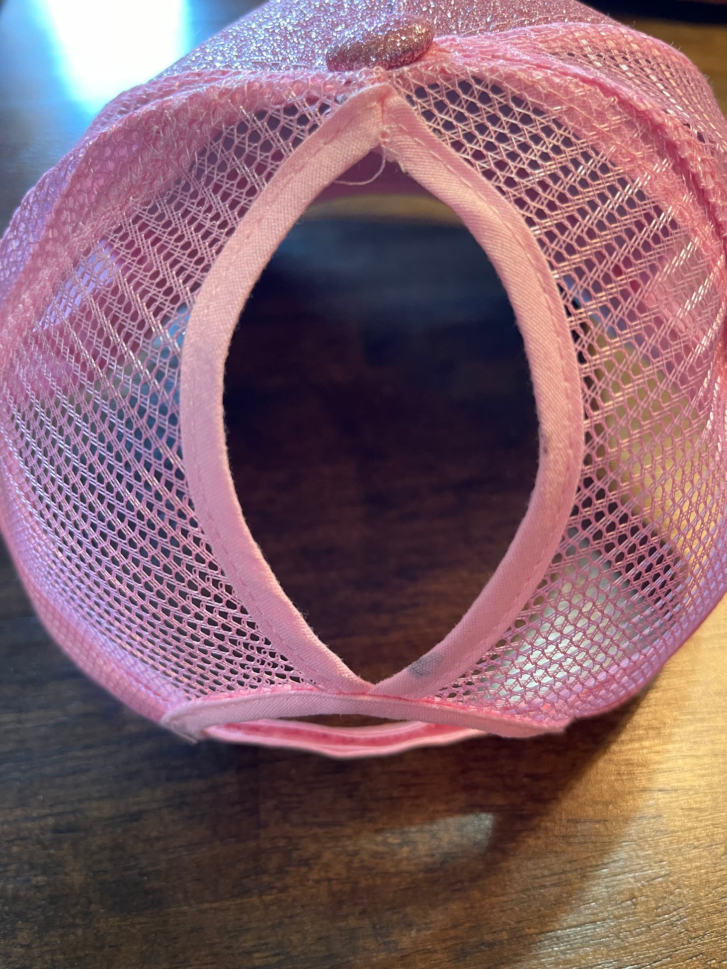 Taylor Swift if my Therapist Pink Glitter Ponytail Cap with Cap Chain