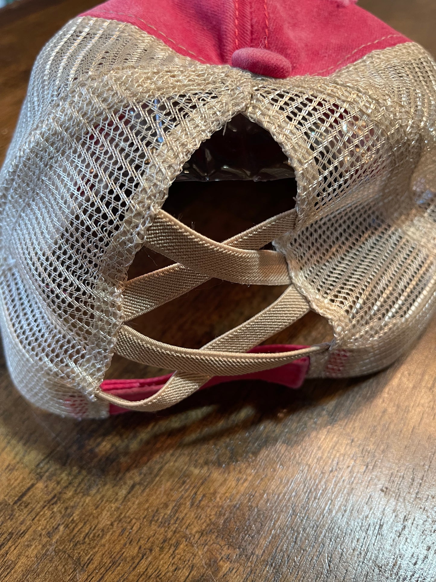 Just a Small Town Girl Ponytail Trucker Cap with Cap Chain