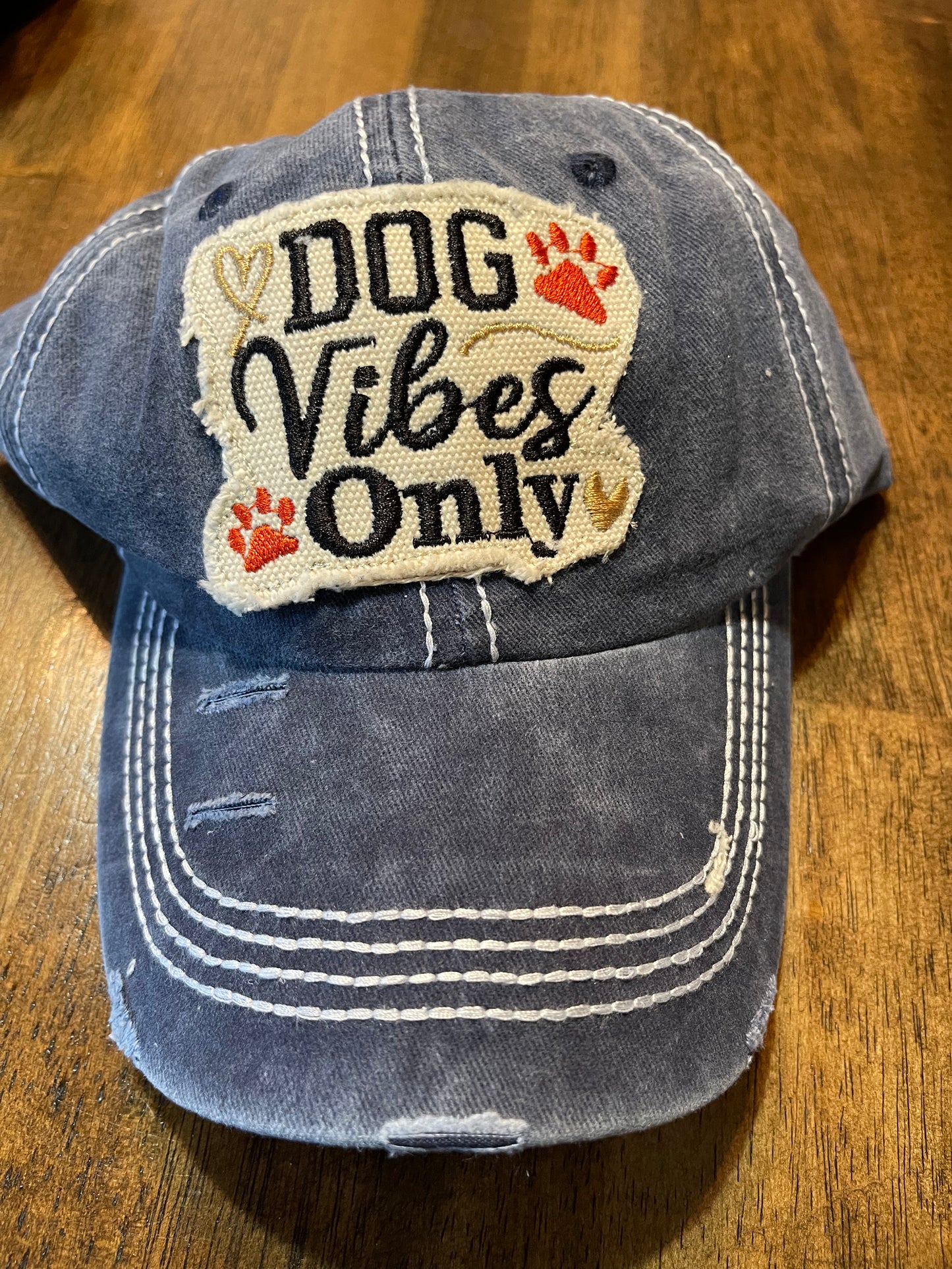 Dog Vibes Only Distressed Cap