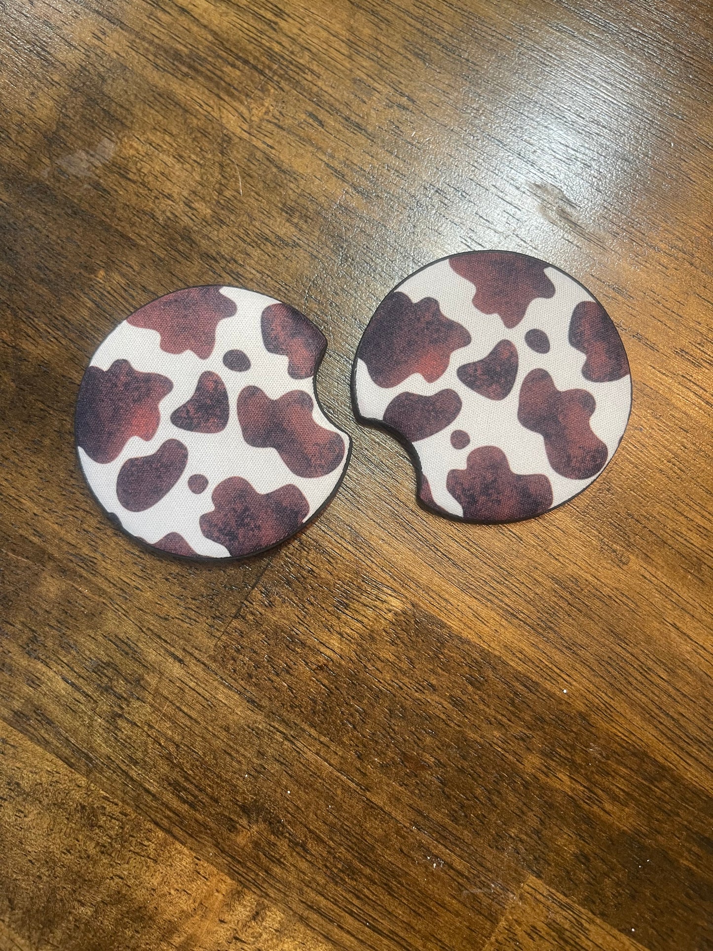 Cow Print Car Coaster