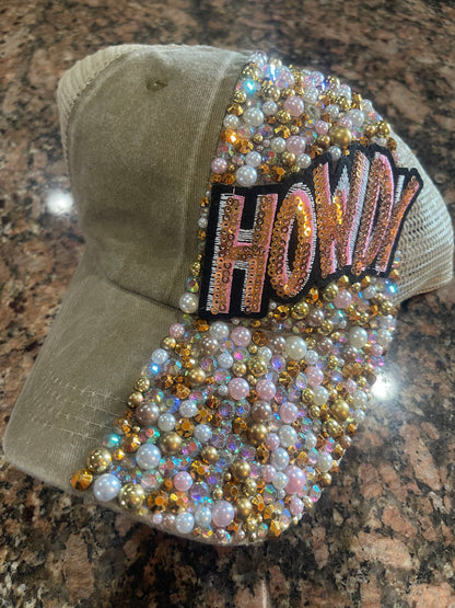 Howdy Beaded Trucker Cap