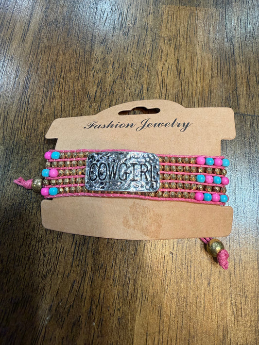 Cowgirl Adjustable Beaded Bracelet
