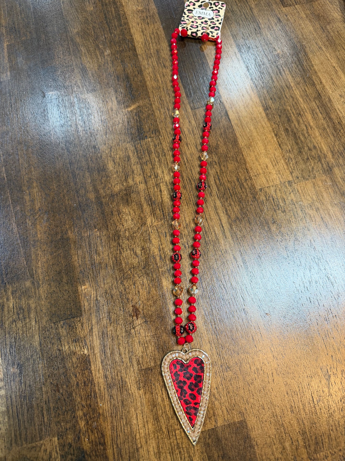 Beaded Heart Necklace Set