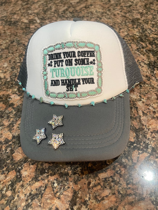 Put on Your Turquoise Trucker Cap with Chain