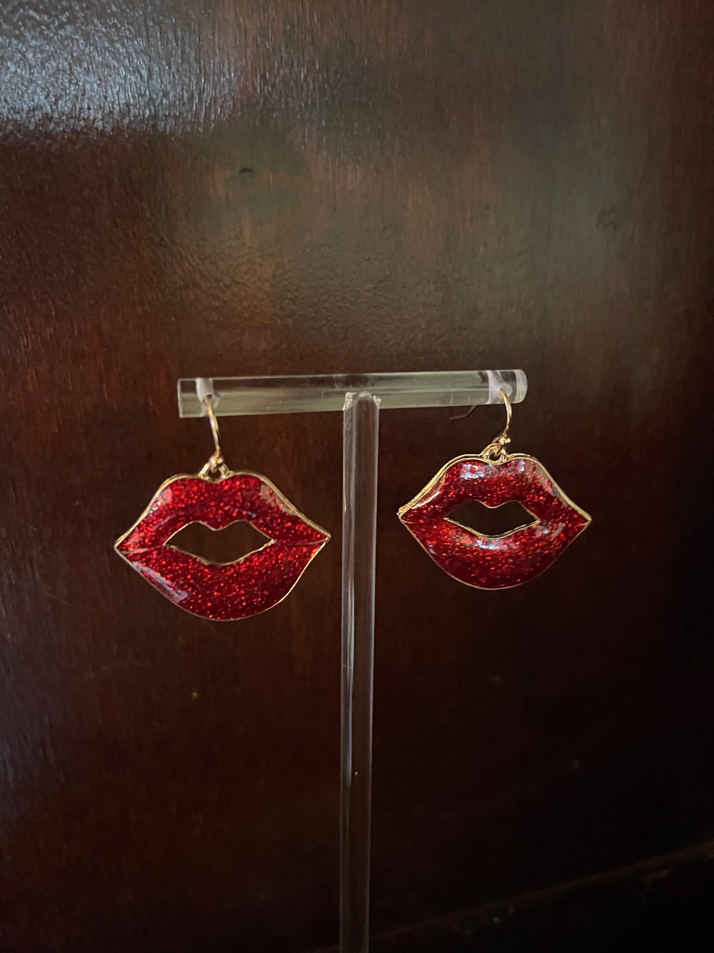 Glitter Lips Earrings