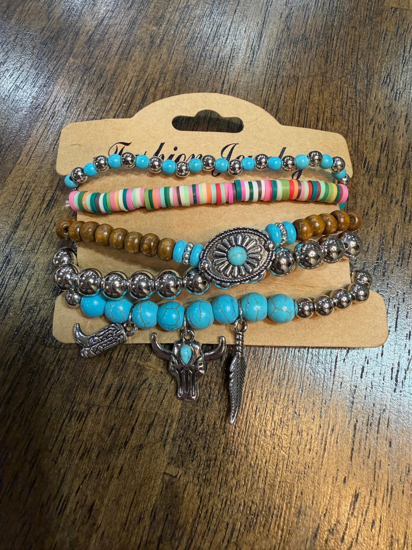 Western Stretch 5 Strand Bracelet Set