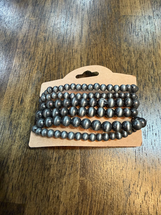 Stretch Navajo Bead 6 Strand Bracelet Set