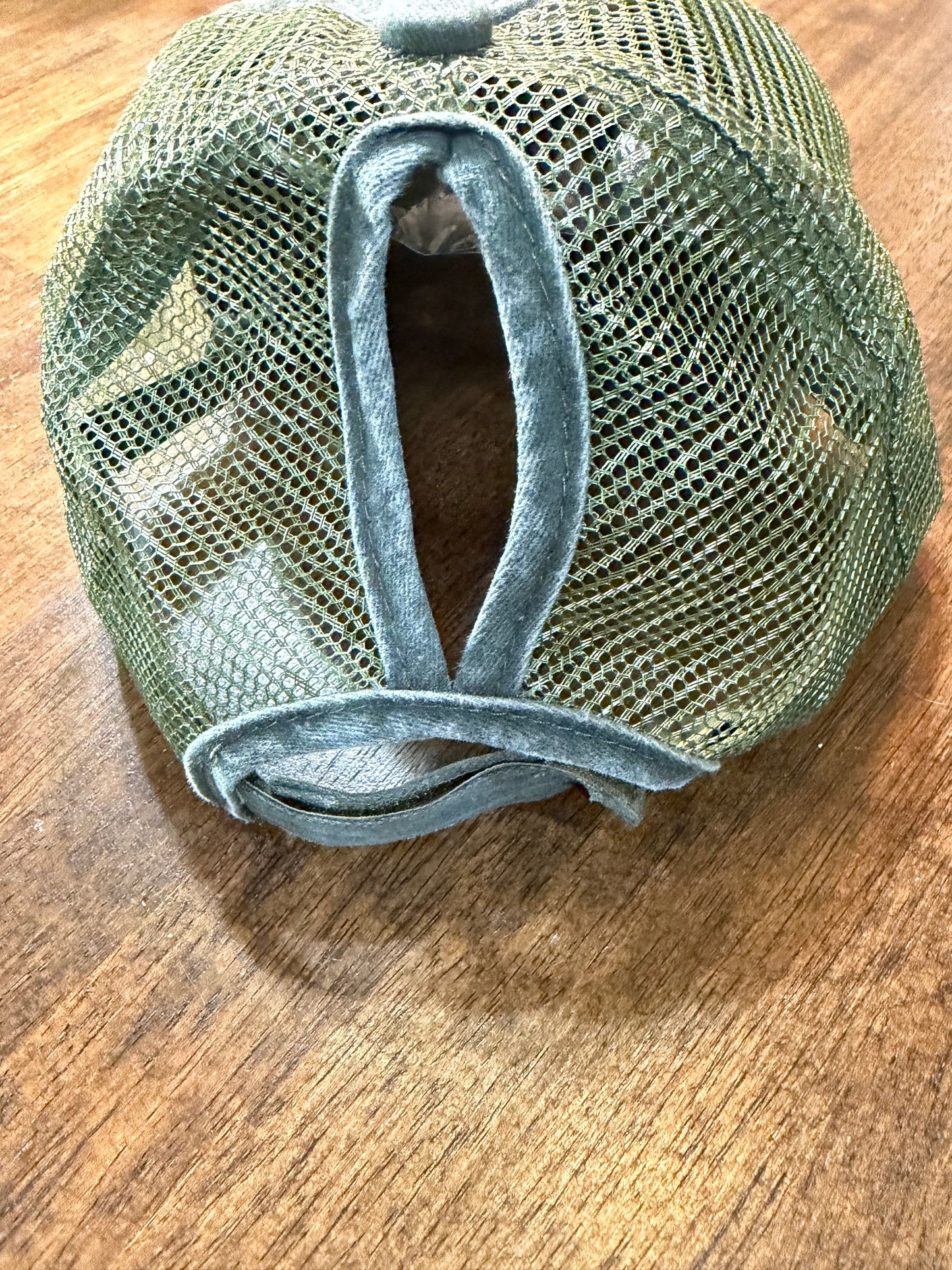 Green Ponytail Trucker Cap with Gobble Patch