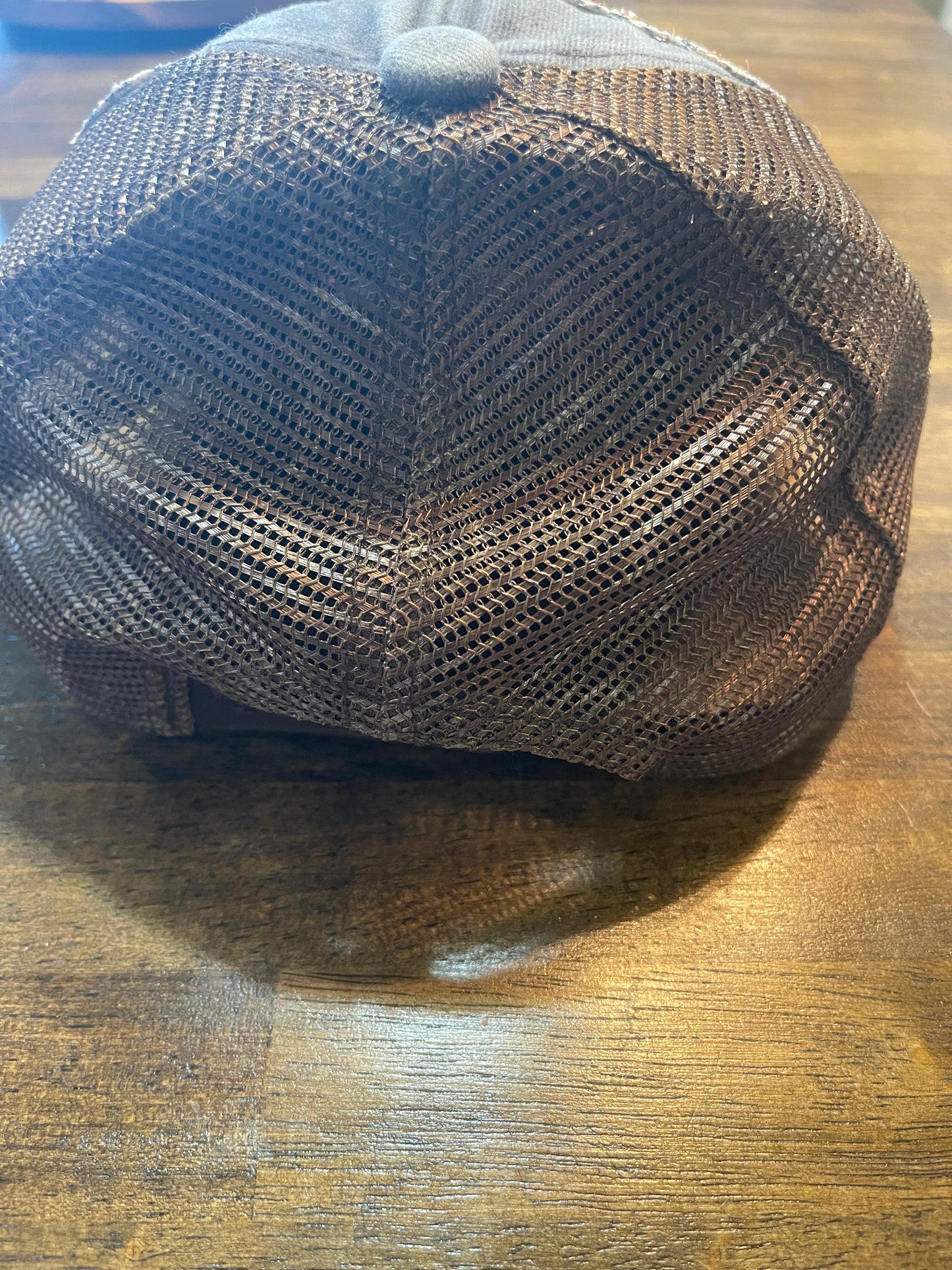 Brown Distressed Boo Trucker Cap