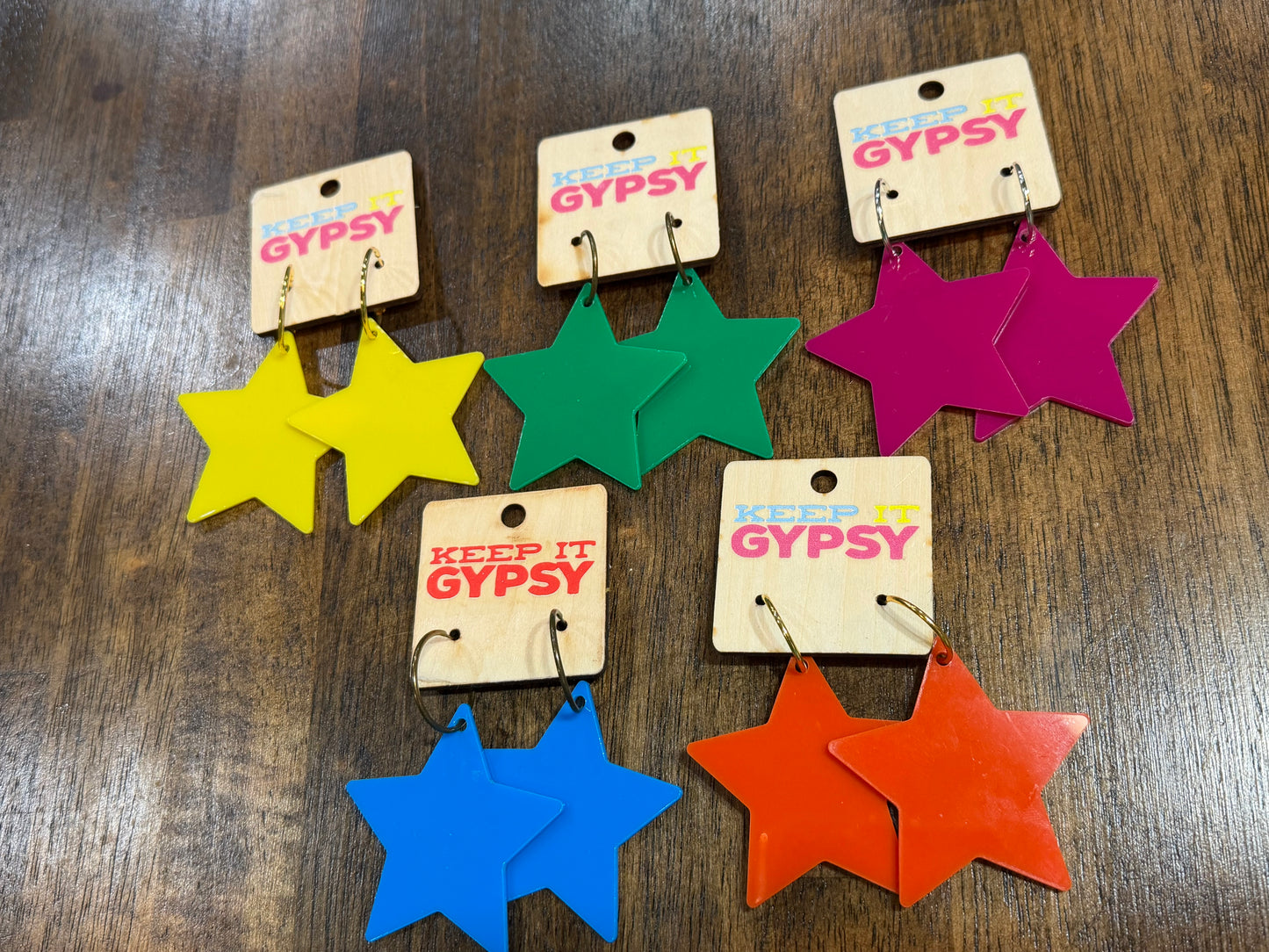Keep It Gypsy Acrylic Star Earrings