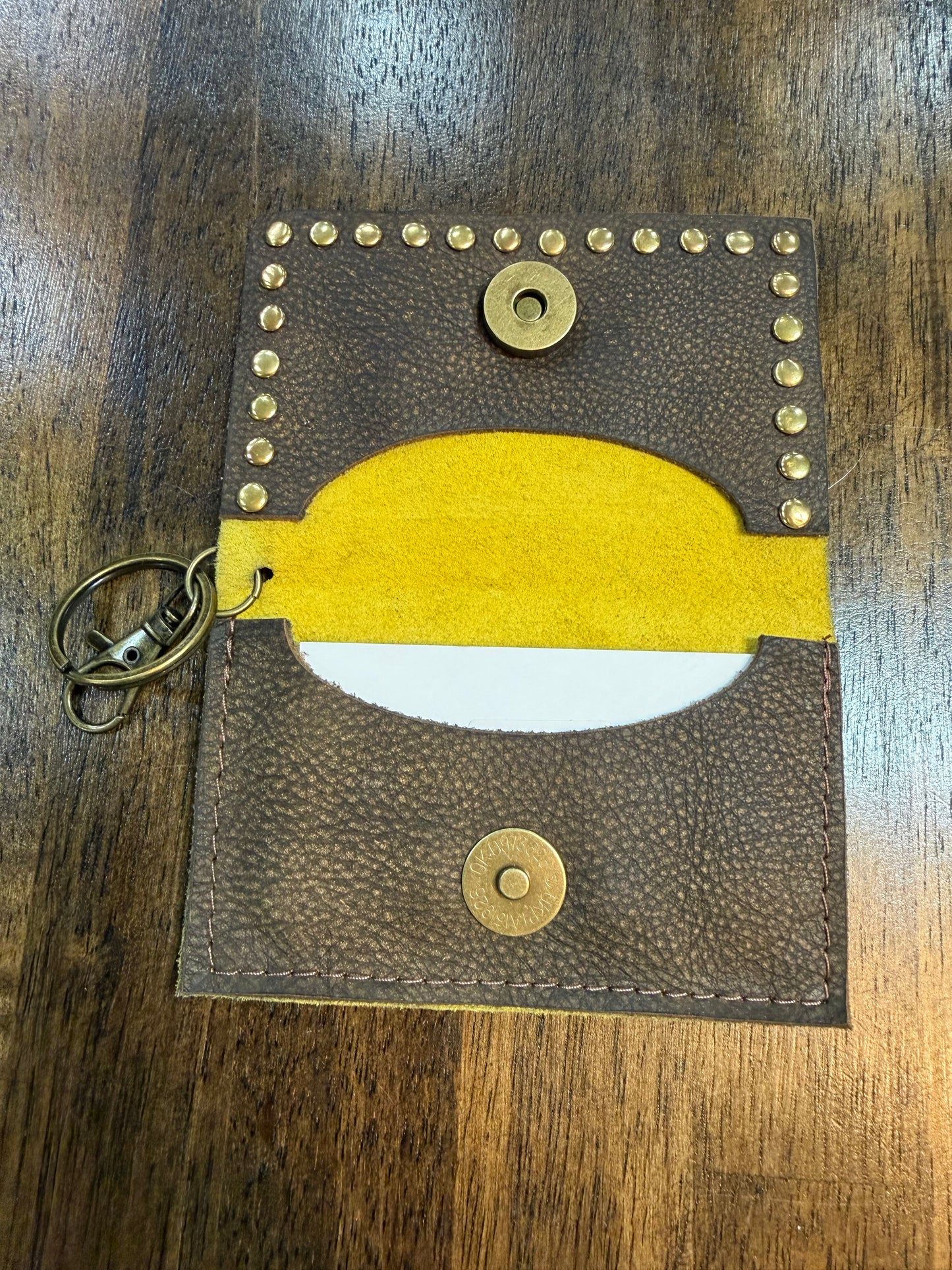 Keep It Gypsy Becca Yellow Snake Print Card Holder
