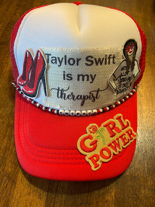 Taylor Swift is my Therapist Trucker Cap with Cap Chain