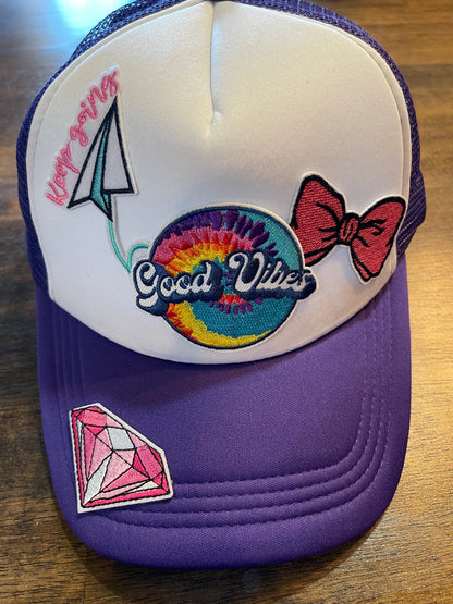 Good Vibes Purple Trucker Cap