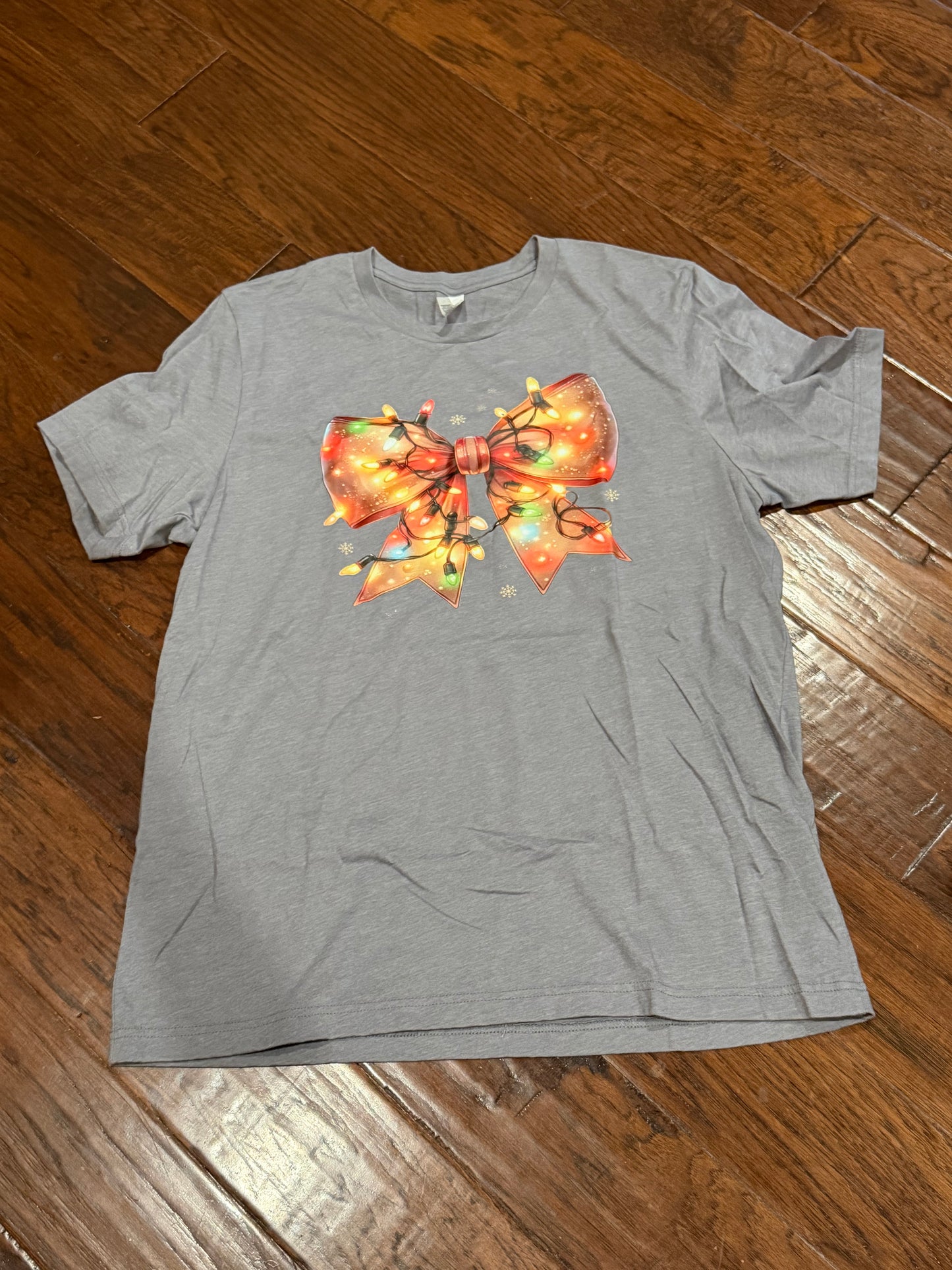 Christmas Light Bow Tee