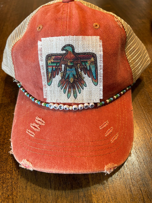 Thunderbird Ponytail Cap with Free Bird Cap Chain