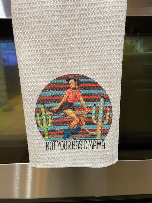 Not Your Basic Mama Waffle Kitchen Towel