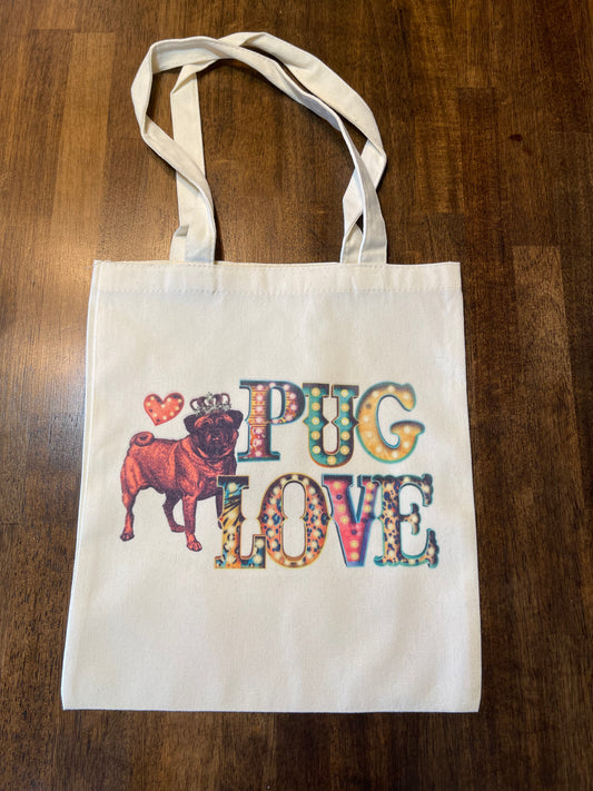 Pug Love Tote Bag