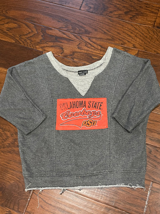 Wet Seal Upcycled Sweatshirt Oklahoma State Medium