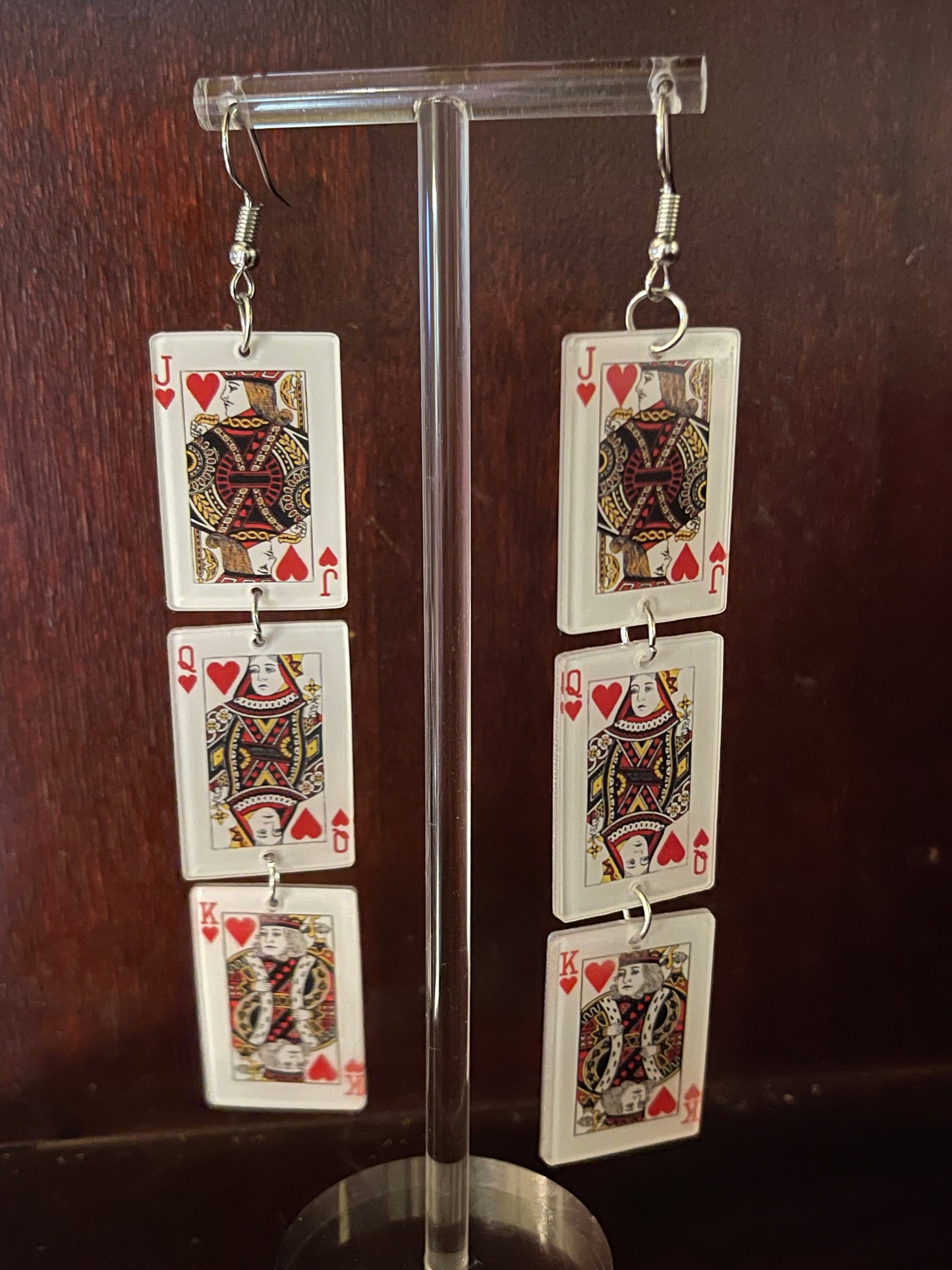 Jack, Queen and King of Hearts Earrings